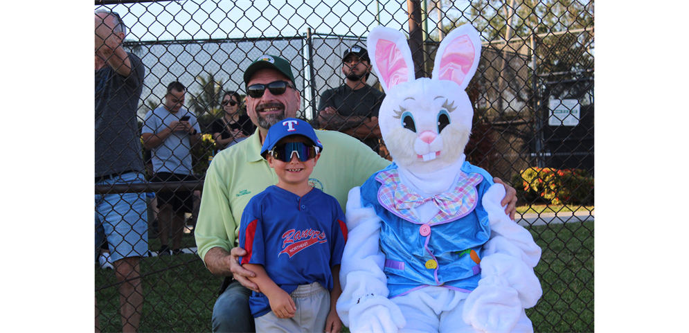 T-ball Easter party we would like to thank the mayor for coming out